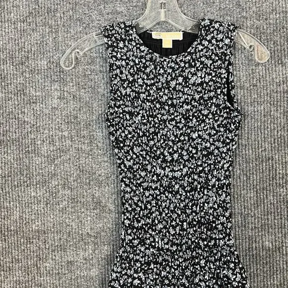 Michael Kors Womens Smocked Tank Dress Size Small Blue Floral Bohemian Cottage - Picture 4 of 11